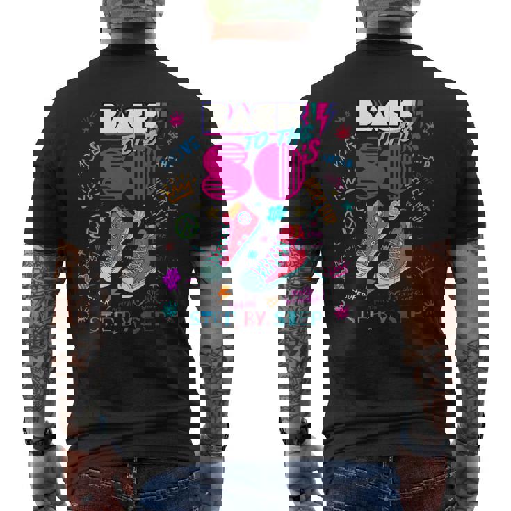 Back To 80'S ヴィンテージレトロi Love 80年代グラフィックデザイン メンズTシャツ バックプリント