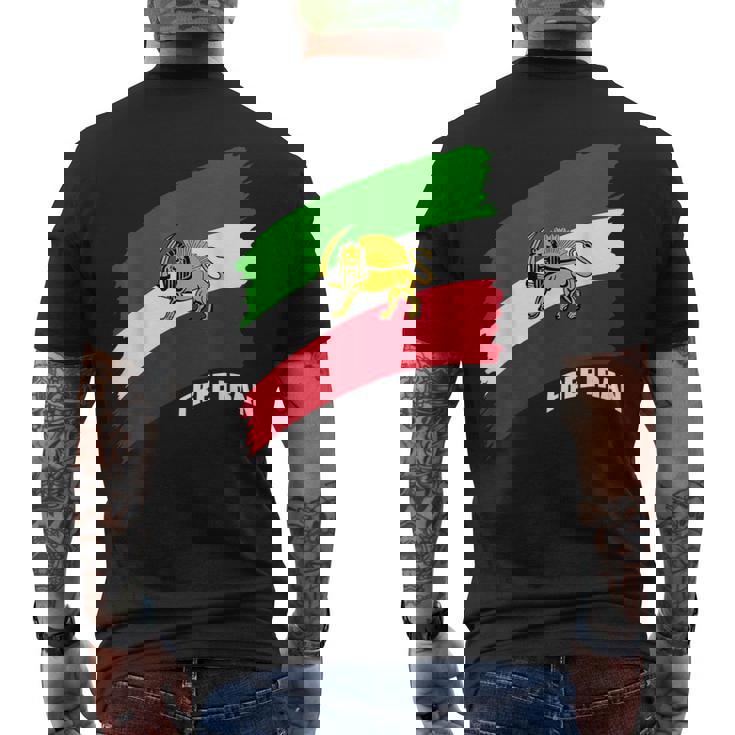 Bandera De Irán Con De León Camiseta Hombre Estampado Espalda