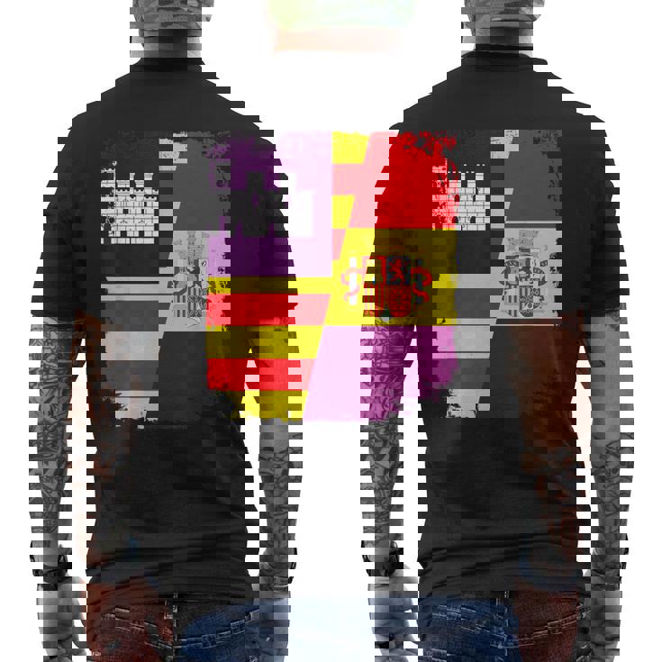 Bandera Islas Baleares España Republicana Republica Española Camiseta Hombre Estampado Espalda