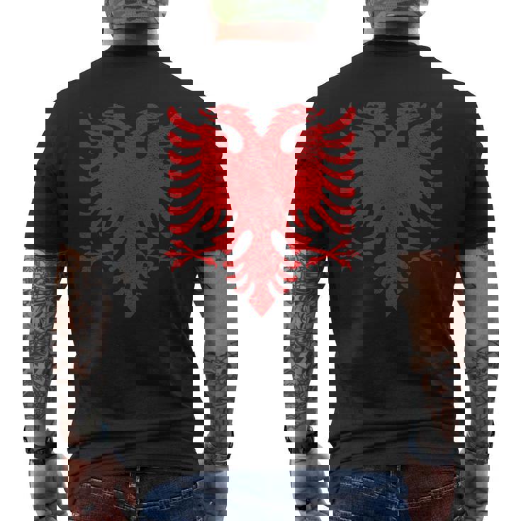 Bandera Nacional Albania Águila Albana Tirana Camiseta Hombre Estampado Espalda
