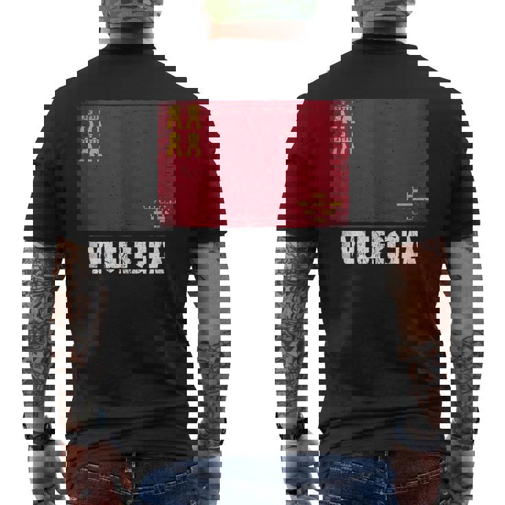 Bandera Región De Murcia In Mangas Camiseta Hombre Estampado Espalda