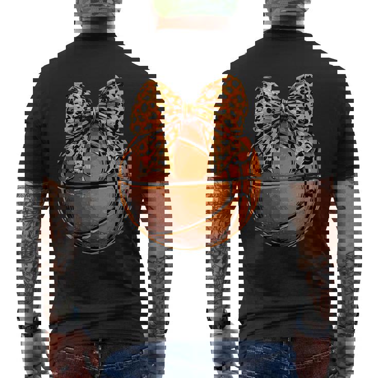 Basketball Coquette Bow Cute Basketball Player Men's T-shirt Back Print