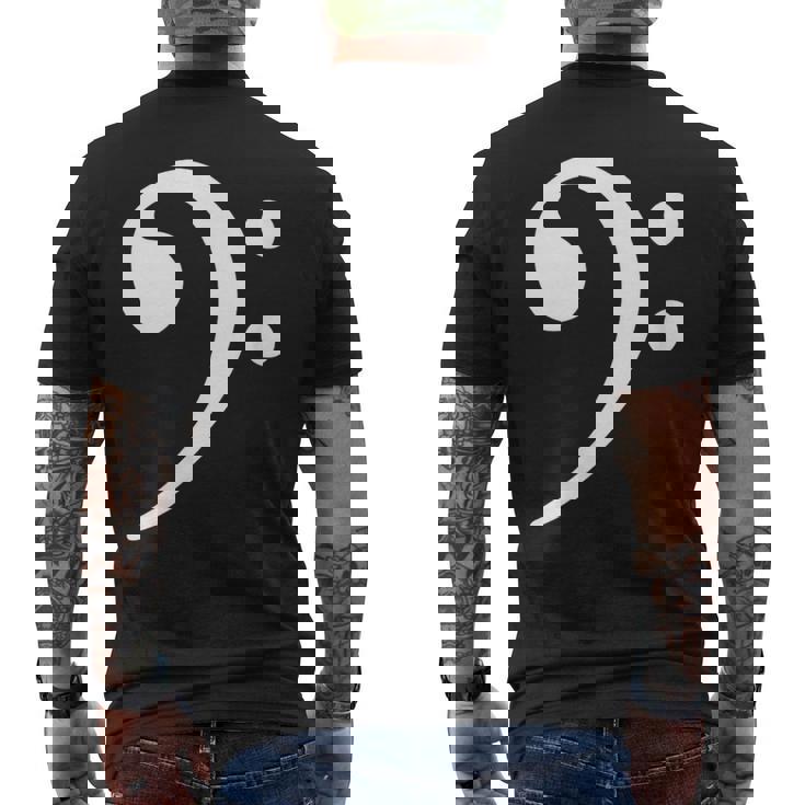 Bass Note F Key Bass Player Music Bass Clef メンズTシャツ バックプリント