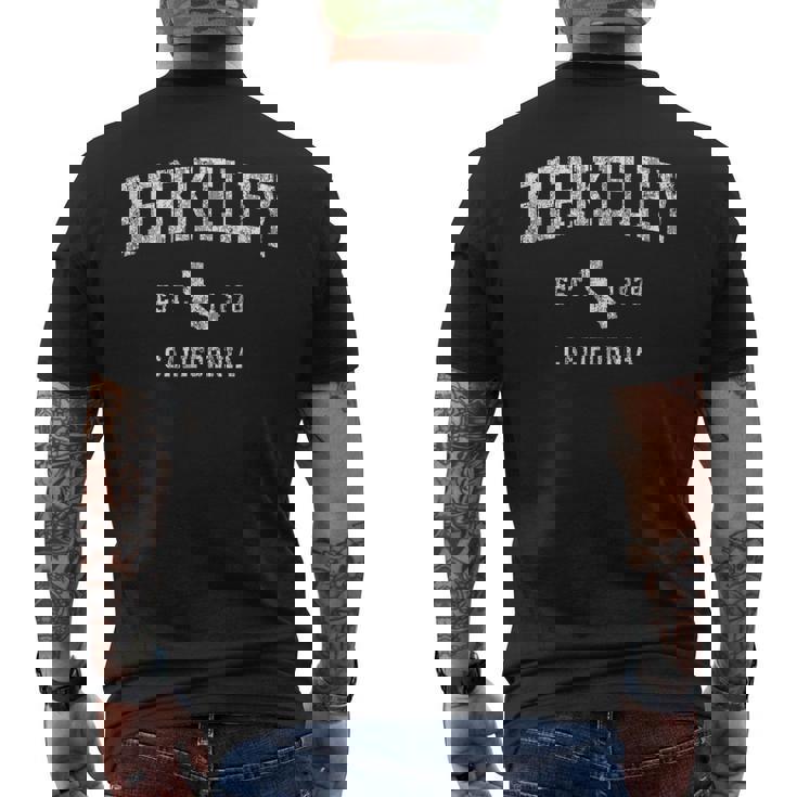 Berkeley California Ca ヴィンテージ アスレチック スポーツデザイン メンズTシャツ バックプリント