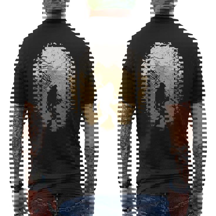 Bigfoot Disc Golf Player Sasquatch Disc Golfing Sports Men's Back Print T-Shirt