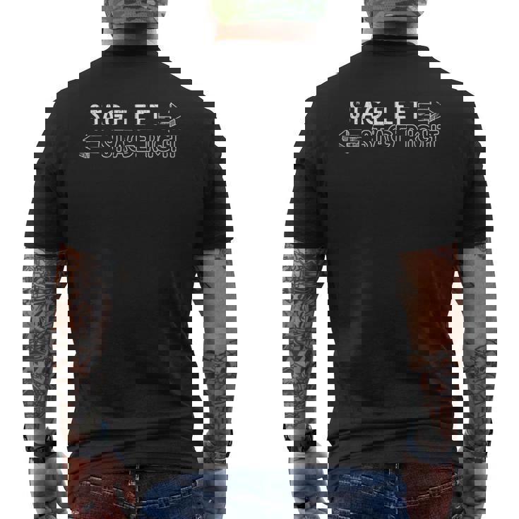 Broadway Musical Theater Stage Left Stage Right Musicals Men's Back Print T-Shirt