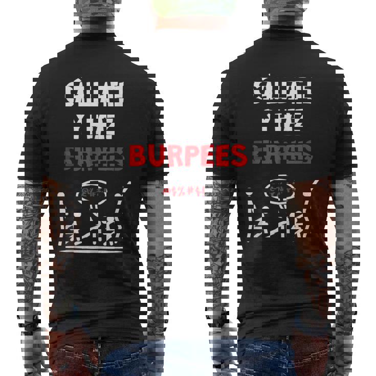 Cállate Y Burpees Diseño Divertido Para Crossfit Y Gimnasio In Mangas Camiseta Hombre Estampado Espalda