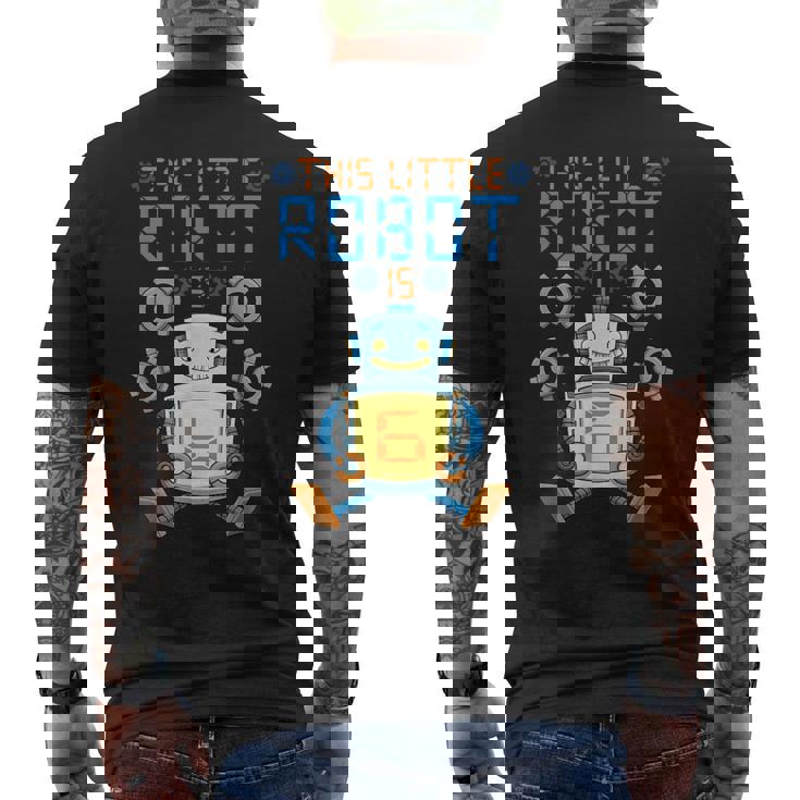 Camisa De Cumpleaños De Robot Para Niño 6º Robot Fiesta De Cumpleaños Camiseta Hombre Estampado Espalda