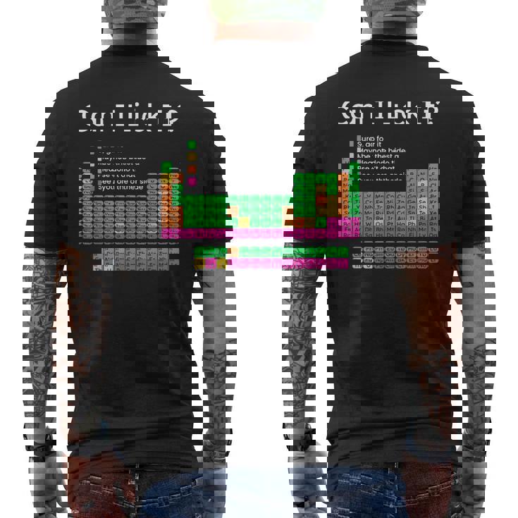 Can I Lick It 周期表 メンズTシャツ バックプリント