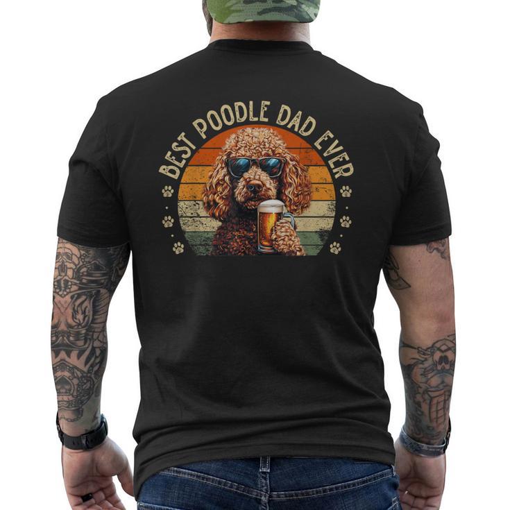 Cane Da Uomo Con Barboncino Per La Festa Del Papà Divertente T-shirt da uomo con stampa posteriore