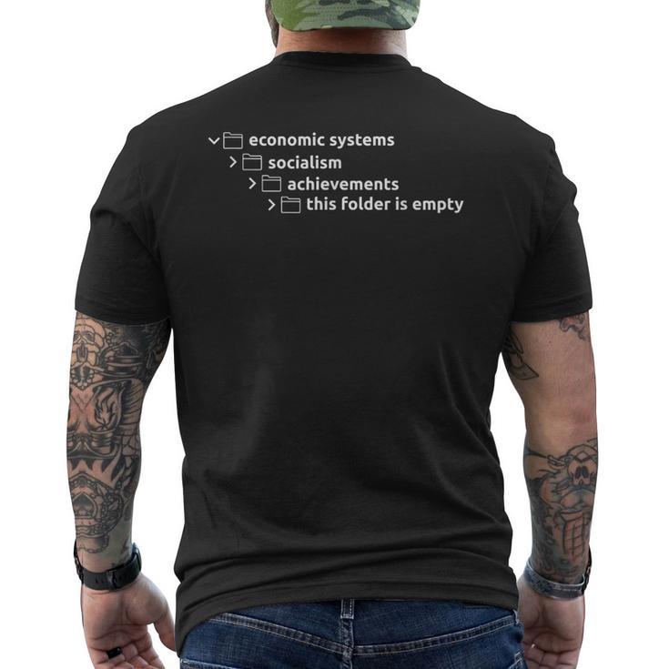 Capitalismo Contraocialismo Chiste Divertido Capitalistas Camiseta Hombre Estampado Espalda