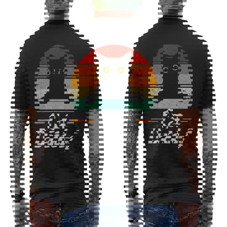 Cat Daddy Retro Compleanno & Festa Del Papà Gatto Papà Uomo T-shirt da uomo con stampa posteriore