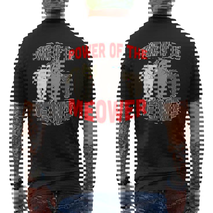 Catuperheros Power Of The Meower Feline Bossestrut Meow メンズTシャツ バックプリント