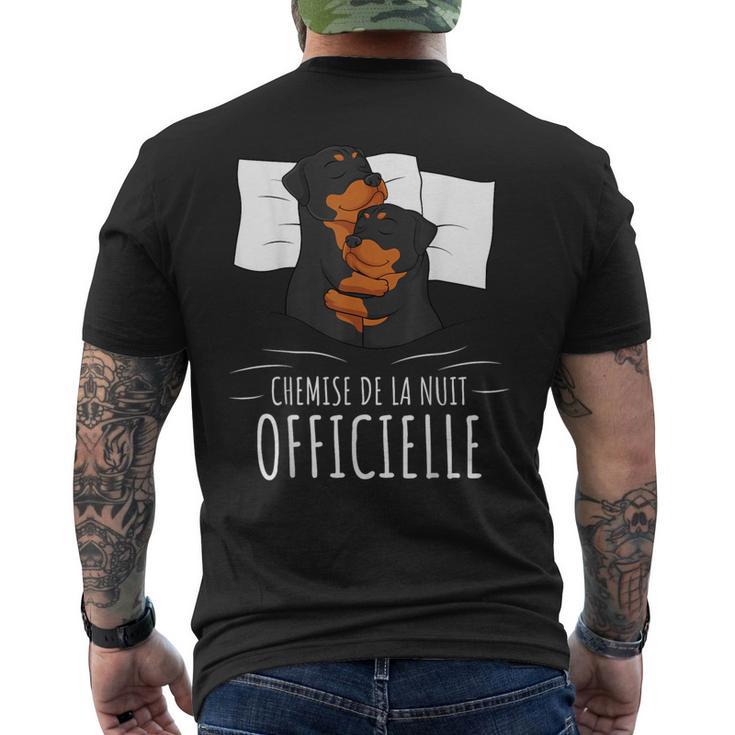 Chemise De La Nuit Officielle Rottweiler Chien Pyjama T-shirt imprimé au dos