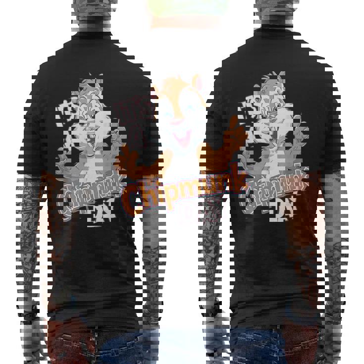 It Is A Chipmunk Day Happy Wildlife Animal Forest Animal Men's T-shirt Back Print