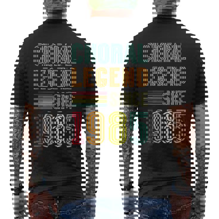 Choral Legend 1985 Singer 40 Years 40th Birthday Choir Tank Top Men's Back Print T-Shirt