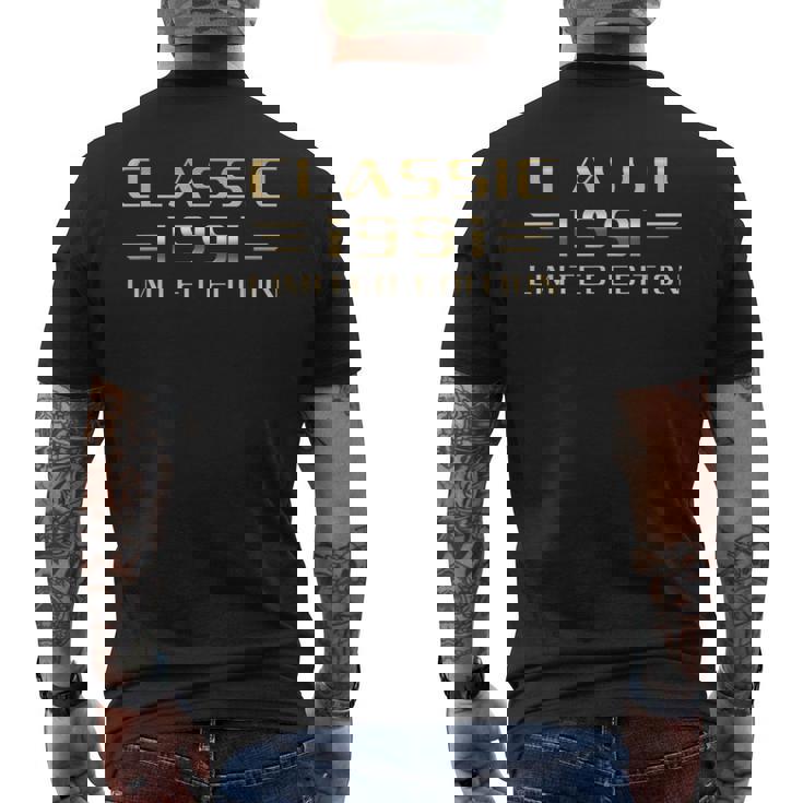 Classic 1991 ヴィンテージカー誕生35周年 メンズTシャツ バックプリント