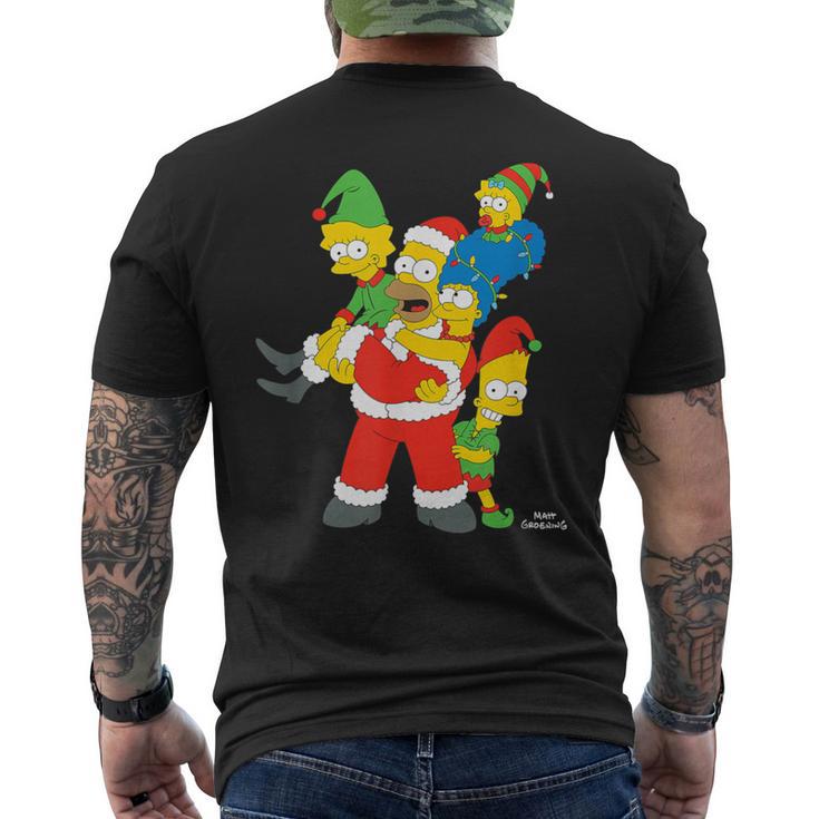 Costumes De Noël Et De Lutin Pour La Famille Desimpsons T-shirt imprimé au dos