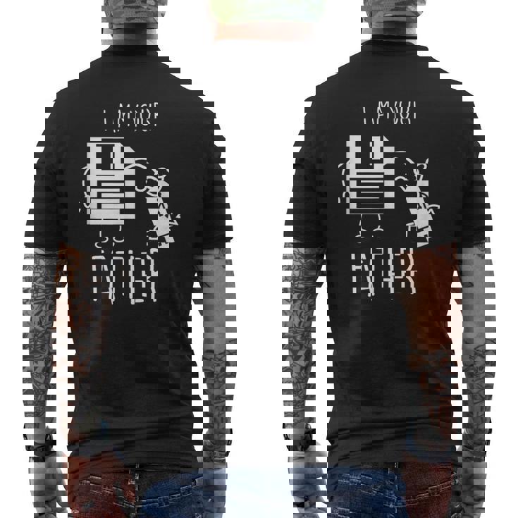 Cute & Usb Floppy Disk I Am Your Father Pun メンズTシャツ バックプリント