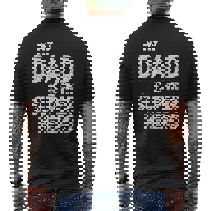 My Dad Is Myuper Hero Per Bambini Per La Festa Del Papà T-shirt da uomo con stampa posteriore