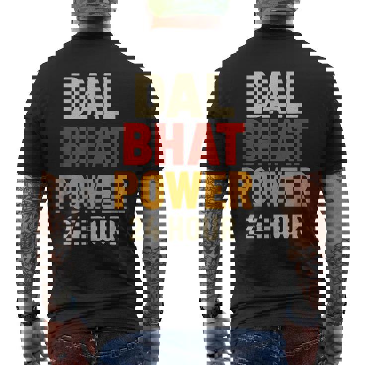 Dal Bhat Power 24 Hour ネパールトレッキングデザイン メンズTシャツ バックプリント