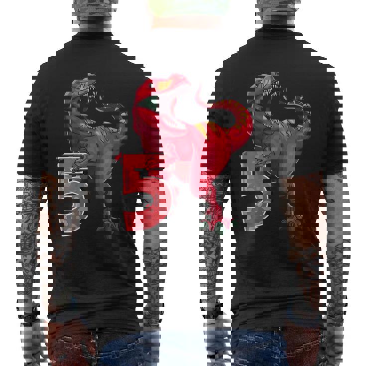 De 5º Cumpleaños Dino T Rex 5 Años Dinosaurio Camiseta Hombre Estampado Espalda