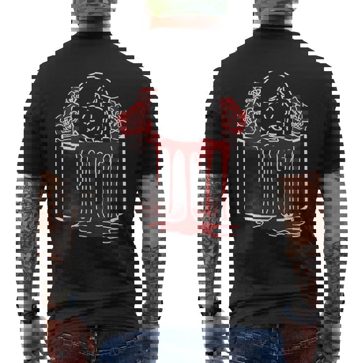 Deathcake バースデーケーキテーマ ケーキローズ ハロウィン メンズTシャツ バックプリント