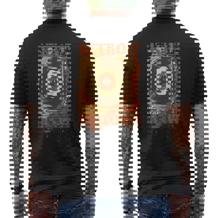 Detroit Motown レコード メンズTシャツ バックプリント
