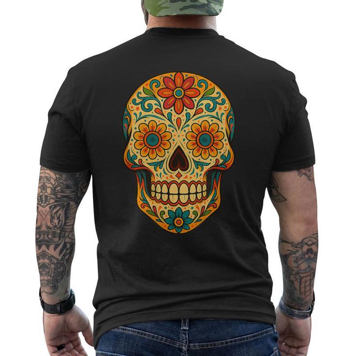 Dia De Los Muertos Crâne Enucre T-shirt imprimé au dos