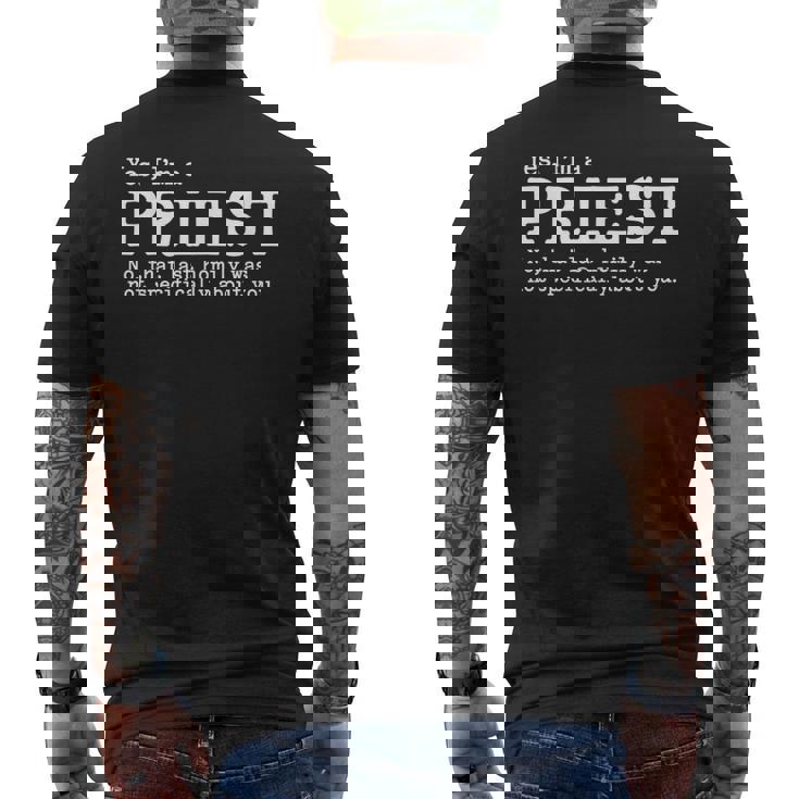 Divertida De Regalo Deacerdote Católico Camiseta Hombre Estampado Espalda