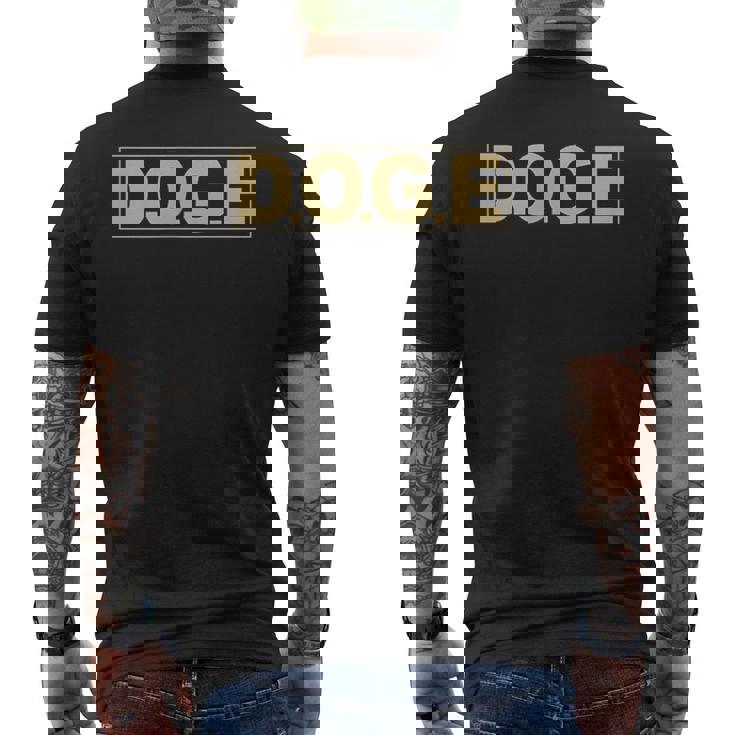 Doge DOGE 政府省 効率性 Meme メンズTシャツ バックプリント