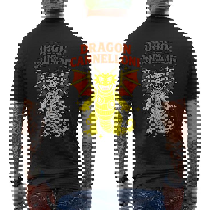 Dragon Cannelloni 面白いイタリアンブレインロットパスタスラングミーム メンズTシャツ バックプリント