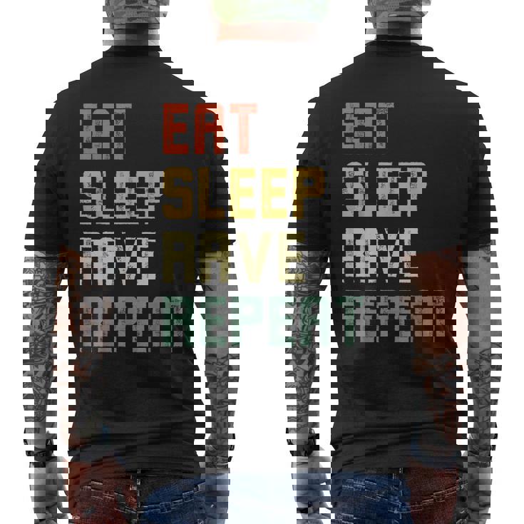 Eatleep Rave Repeat Edm テクノ メンズTシャツ バックプリント