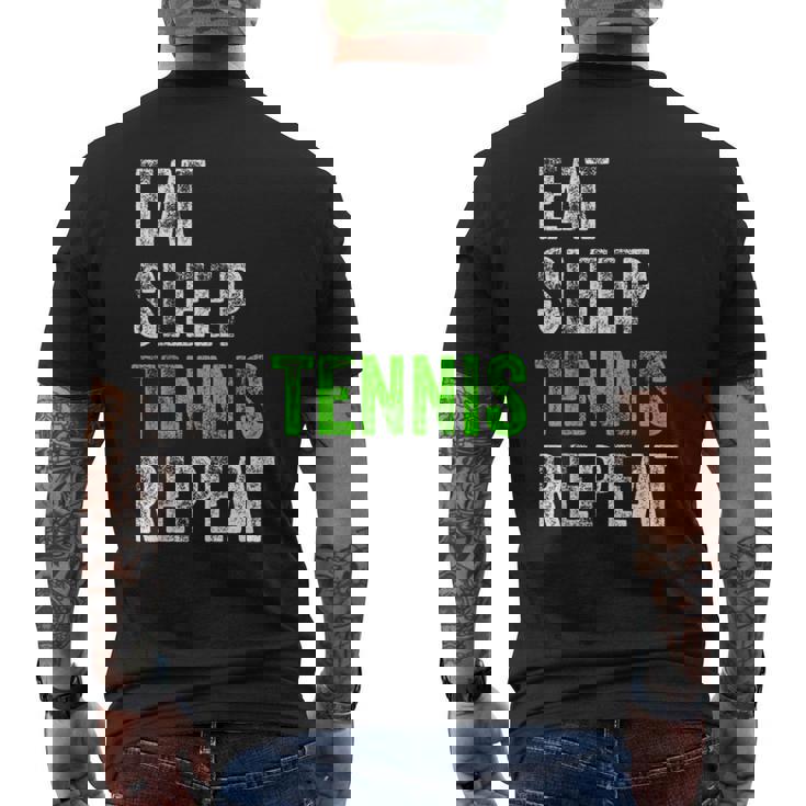 Eatleep Tennis Repeat Cool Regalo Para Jugador Camiseta Hombre Estampado Espalda