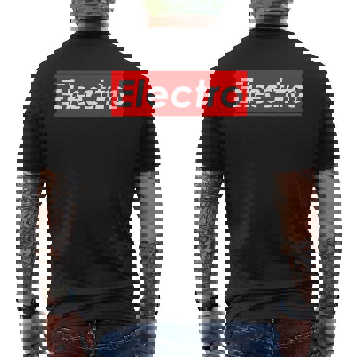 Electro Electronic House Music Edm Electro Mix メンズTシャツ バックプリント