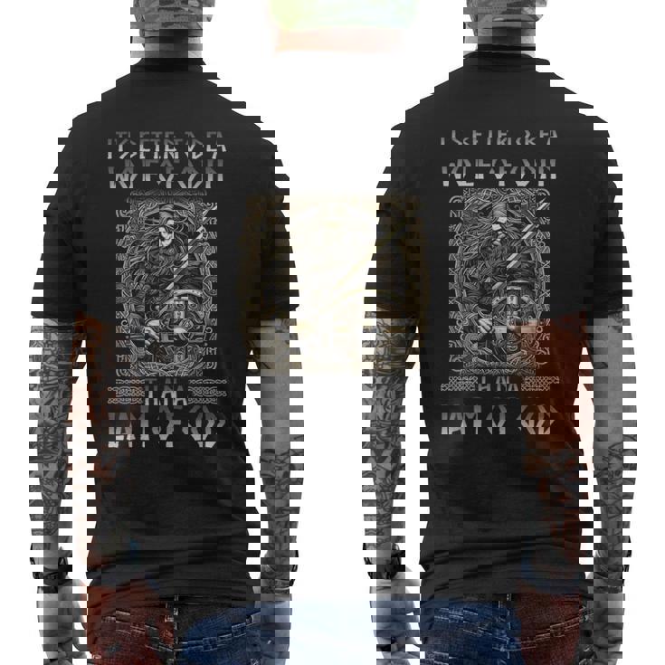 Es Mejorer Un Lobo De Odín Que Un Lam Of Godiking Camiseta Hombre Estampado Espalda