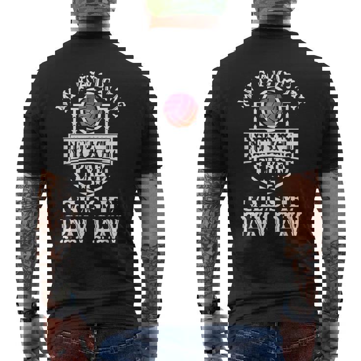 My Favorite Netball Player Calls Me Paw-Paw Outfit Netball Men's Back Print T-Shirt