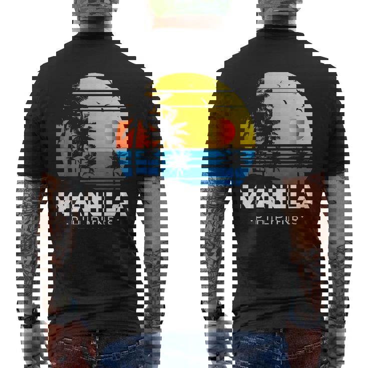 Filipina フィリピノ ヤシの木 マニラ トロピカル フィリピン メンズTシャツ バックプリント