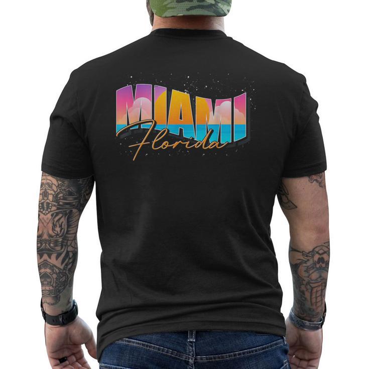 Fltateacances D'été Tropicalesouth Beach Miami Floride T-shirt imprimé au dos