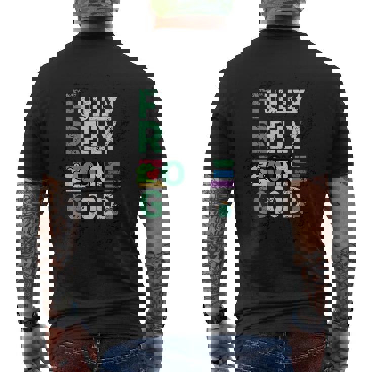 Frog Fully Rely On God 面白いレトロラブハートカエル愛好家 長袖tシャツ メンズTシャツ バックプリント