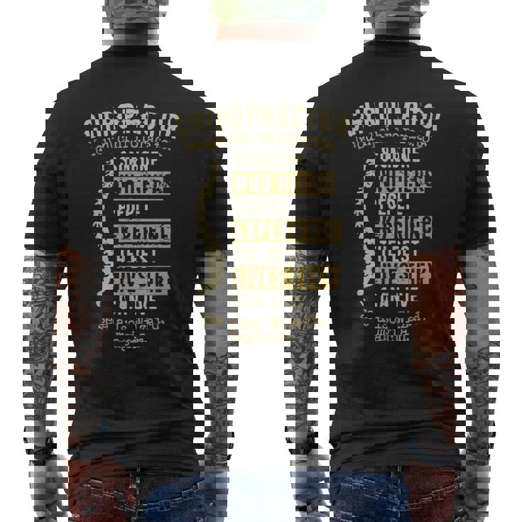 Definition カイロプラクターギフト カイロプラクター メンズTシャツ バックプリント