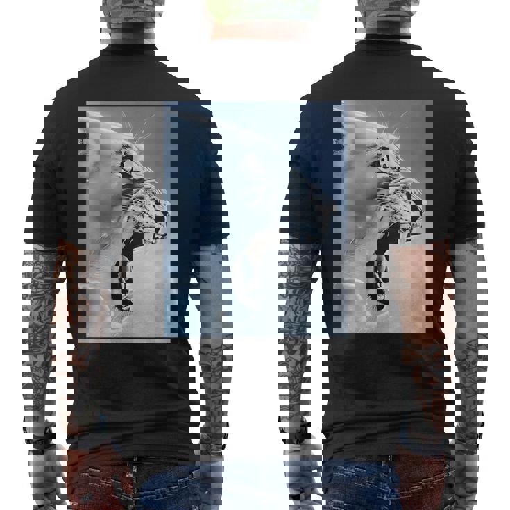 Lion Monkey Meme Ragebait Meme Brain Red Gen Alpha Meme Men's T-shirt Back Print