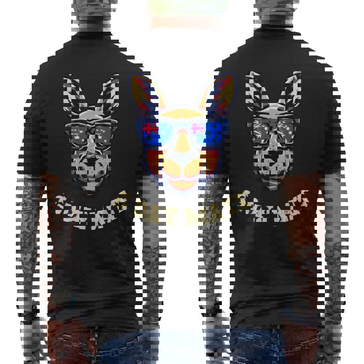 G Day Mate カンガルーオーストラリア国旗シャツ オーストラリア オーストラリア メンズTシャツ バックプリント