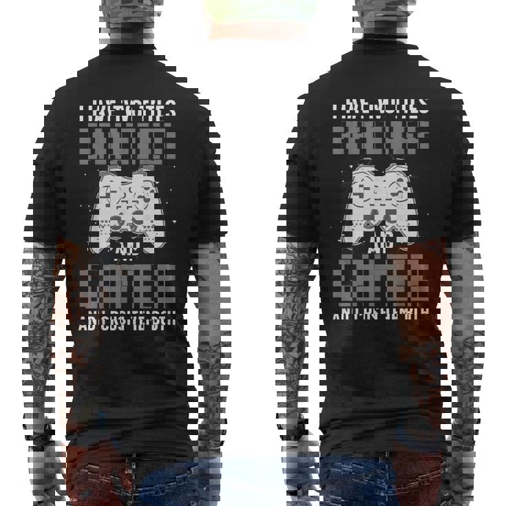 Gaming For Brother Gamer Boys Kids Gaming Lover Men's Back Print T-Shirt