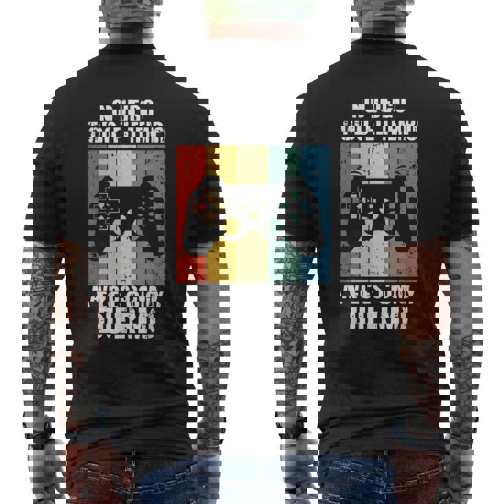 Gaming No Juego Todo El Tiempodivertido Gamer Camiseta Hombre Estampado Espalda