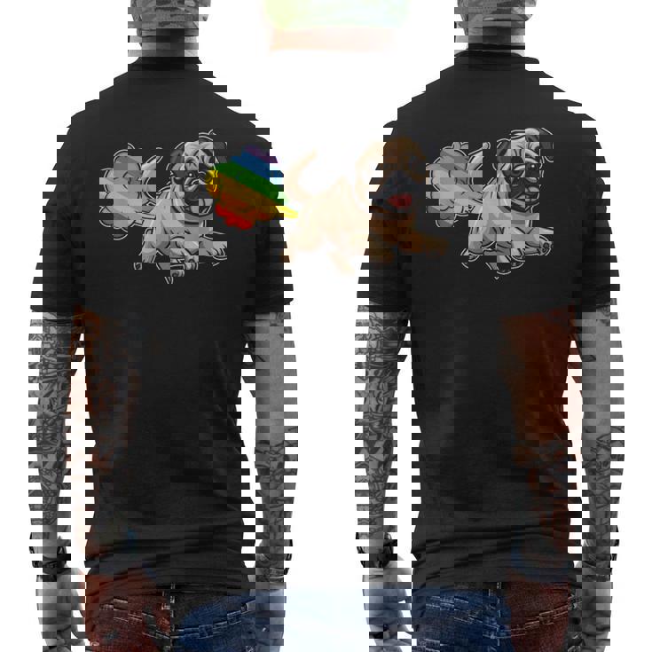 Graciosa Perro Doglover Perros Carlino Cachorro Mascota Pug Camiseta Hombre Estampado Espalda