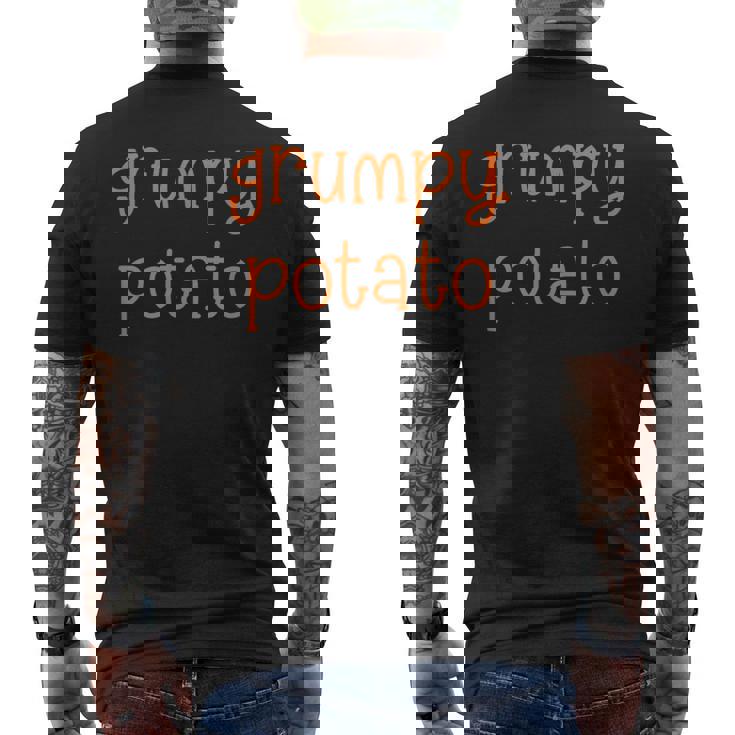 Grumpy Potato Matching Couples Thanksgiving Men's T-shirt Back Print