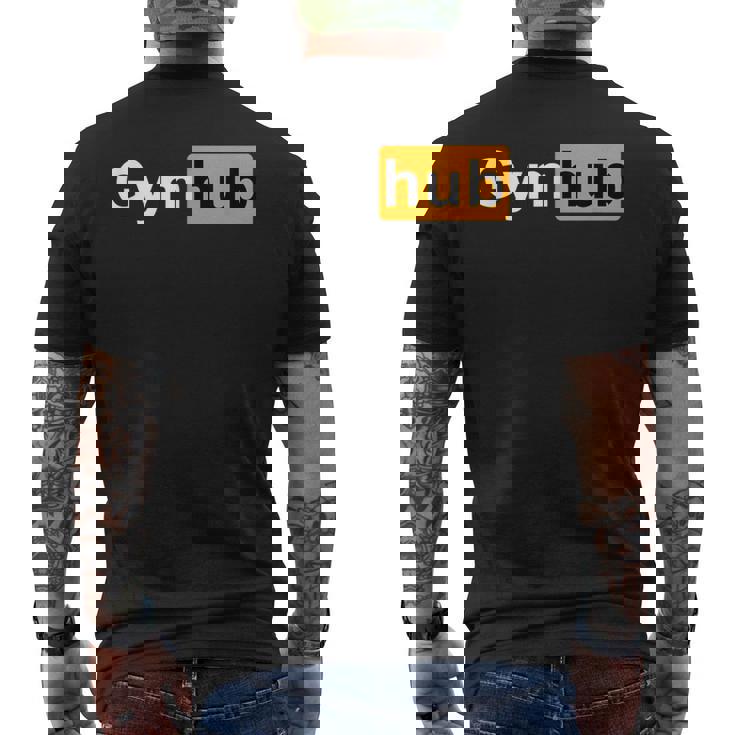 Gymhub 面白い ワークアウト フィットネス モチベーション ジム メンズTシャツ バックプリント