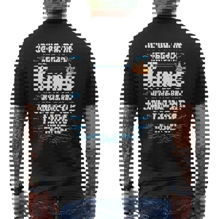 Había Unaez Un Rey Cumpleaños De Enero De 2013 Manga Larga Camiseta Hombre Estampado Espalda