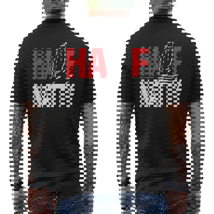 Half Natty ハーフナチュラルステロイドボディービルダー メンズTシャツ バックプリント